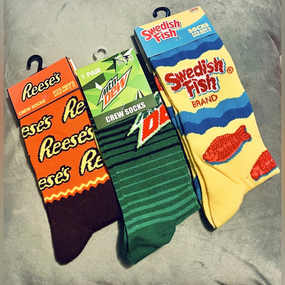 Crazy Crew Socks ~ 3 Pairs